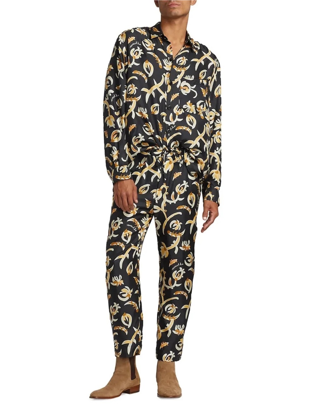Nanushka Jain Naive Floral Silk Pants